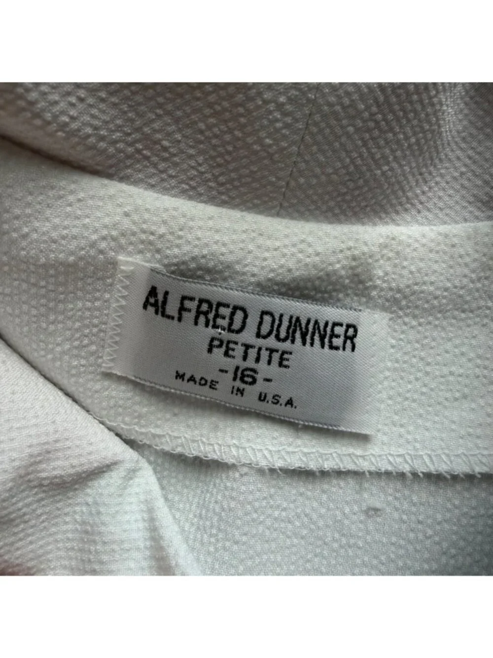 Alfred Dunner Petite 16 Colorblock Zip-Up Jacket Blue White & Pink Made In USA